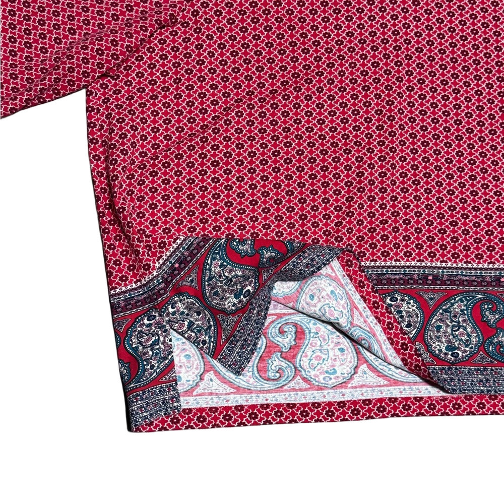Ulla Popken Floral & Paisley Vneck Cotton Blouse Top Women Size 28/30 - Picture 12 of 12